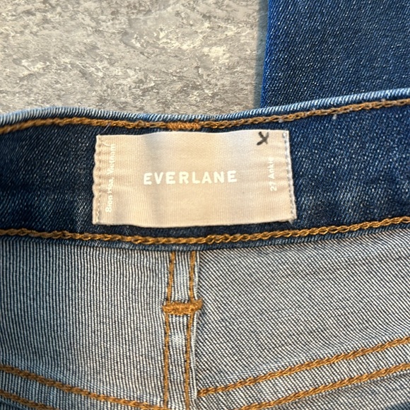 Everlane High Rise Medium Wash Ankle Stretch Skinny Jeans EUC Size 27 - Picture 3 of 6